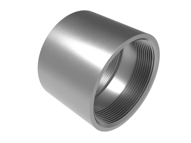 4" NPT Female Straight Connector | Download 3D Files (STEP, STL, IGES, DWG)