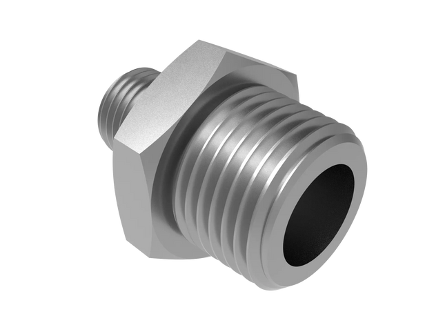 Straight Reducer 1/2″ x 1/4″ NPT Male – 3D CAD Model Download (STEP, IGES, STL, DWG, DXF)