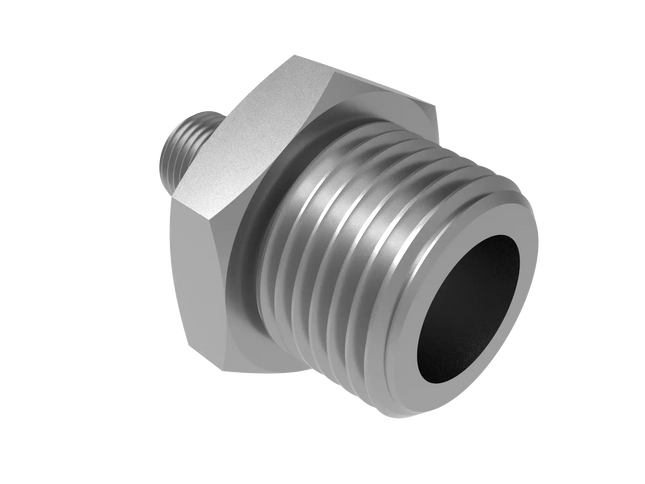 Straight Reducer 1/2″ x 1/8″ NPT Male – 3D CAD Model Download (STEP, IGES, STL, DWG, DXF)