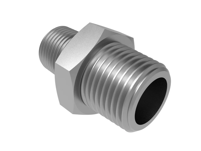 Straight Reducer 1/2″ x 3/8″ NPT Male – 3D CAD Model Download (STEP, IGES, STL, DWG, DXF)