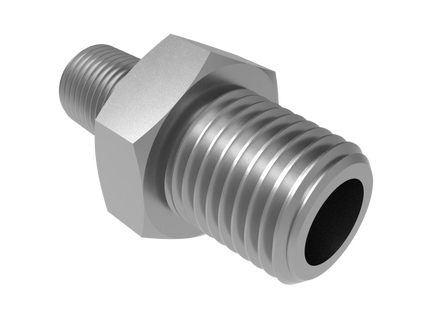 Straight Reducer 1/4″ x 1/8″ NPT Male – 3D CAD Model Download (STEP, IGES, STL, DWG, DXF)