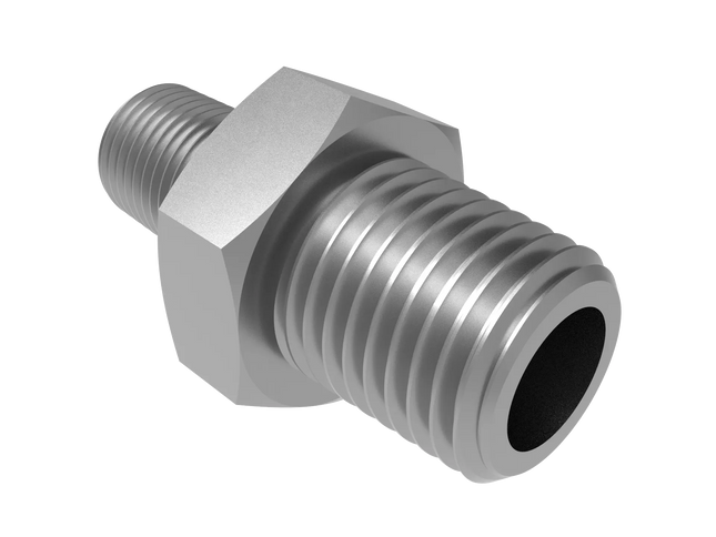 Straight Reducer 1/4″ x 1/8″ NPT Male – 3D CAD Model Download (STEP, IGES, STL, DWG, DXF)