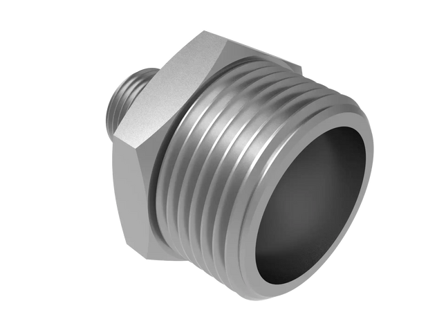 Straight Reducer 1″ x 3/8″ NPT Male – 3D CAD Model Download (STEP, IGES, STL, DWG, DXF)