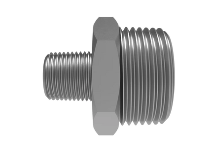 Straight Reducer 1″ x 3/8″ NPT Male – 3D CAD Model Download (STEP, IGES, STL, DWG, DXF)