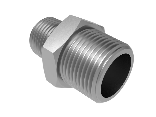 Straight Reducer 3/4″ x 1/2″ NPT Male – 3D CAD Model Download (STEP, IGES, STL, DWG, DXF)