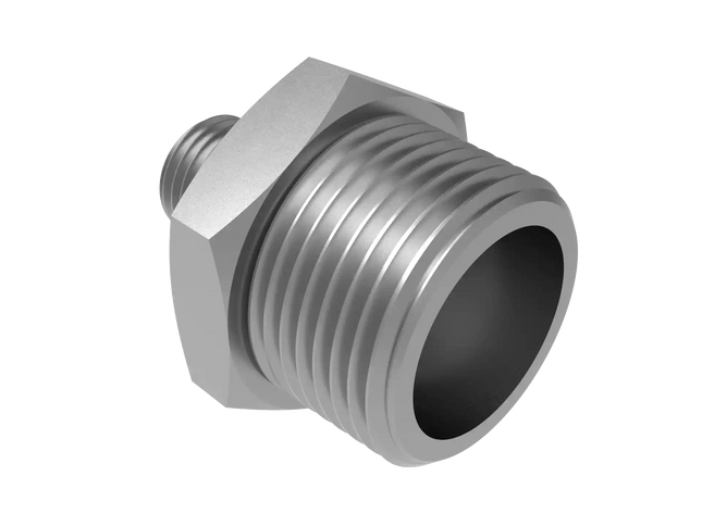 Straight Reducer 3/4″ x 1/4″ NPT Male – 3D CAD Model Download (STEP, IGES, STL, DWG, DXF)
