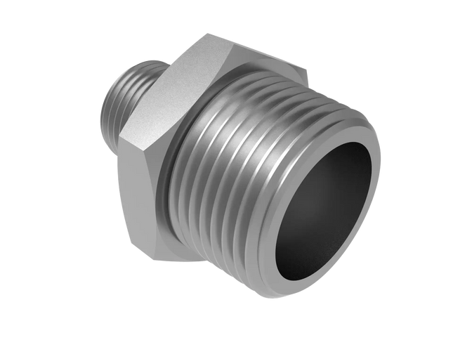 Straight Reducer 3/4″ x 3/8″ NPT Male – 3D CAD Model Download (STEP, IGES, STL, DWG, DXF)