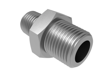 Straight Reducer 3/8″ x 1/4″ NPT Male – 3D CAD Model Download (STEP, IGES, STL, DWG, DXF)