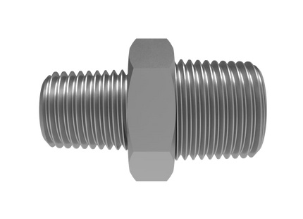 Straight Reducer 3/8″ x 1/4″ NPT Male – 3D CAD Model Download (STEP, IGES, STL, DWG, DXF)