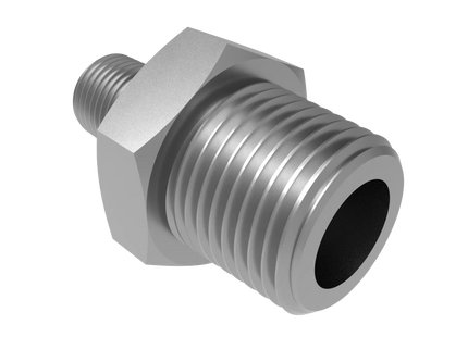 Straight Reducer 3/8″ x 1/8″ NPT Male – 3D CAD Model Download (STEP, IGES, STL, DWG, DXF)