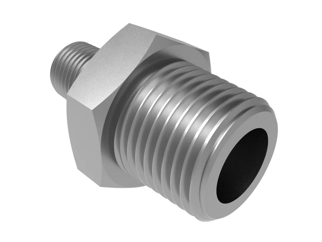 Straight Reducer 3/8″ x 1/8″ NPT Male – 3D CAD Model Download (STEP, IGES, STL, DWG, DXF)