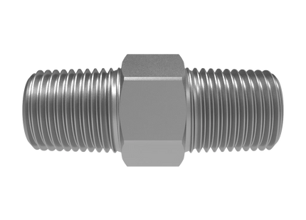 1/8" NPT Male Straight Connector –3D CAD Model (STEP, STL, IGES, DWG, DXF)