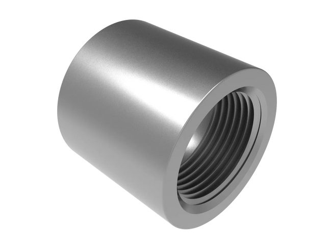 1" NPT Female Straight Connector | Download 3D Files (STEP, STL, IGES, DWG)