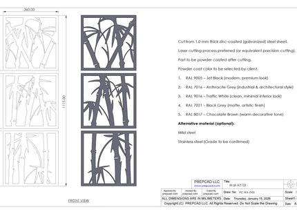Modern Metal Wall Art DXF File 03 – CNC Laser Cut Decorative Wall Art Design