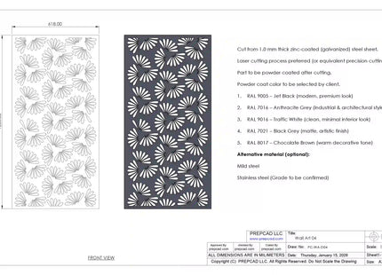 Modern Metal Wall Art DXF File 04 – CNC Laser Cut Decorative Wall Art Design